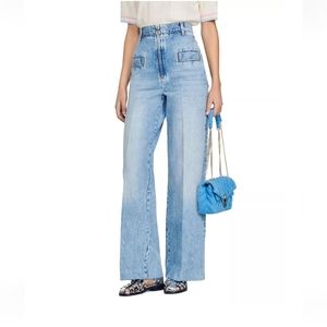 Sandro Oslo High Rise Wide Leg Jeans NWT Retail $295